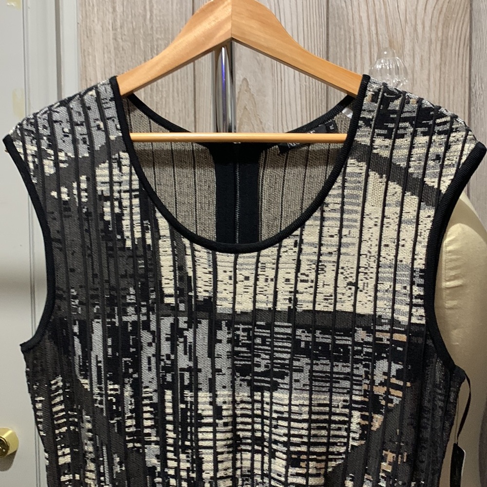 Nic + Zoe Knit Graphic Print Skyline Dress